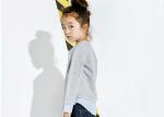 Two Piece Grey Kids Girls Clothes Size 12 Girls Cotton Shirt Customized Size