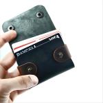 Business Gift Brown Genuine Leather Credit Card Wallet for Men Cowhide Card