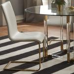 Luxury Modern Living Room 840mm 6KGS Gold Metal Leisure Chair