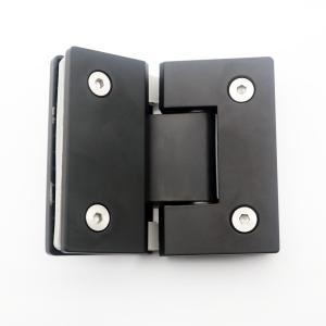 China Stainless Steel Glass Shower Cabin Hinge Black Color 180 Degree For Shower Enclosure factory