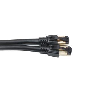China 2m 3m 5m Cat6A Patch Cord Bare Copper Round PVC STP Ethernet Cable factory