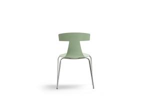 China 48cm Metal Indoor Outdoor Chairs Green Stackable Metal Restaurant Chairs factory
