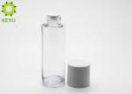 Clear Round PETG Material Empty Conditioner Bottle 110ml With White Screw Cap