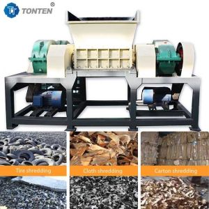 Scrap Iron Tire Metal Shredder Crusher Machine Cans Double Shaft Shredding