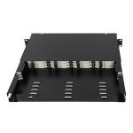 144 Cores MTP MPO Fiber Cassette Enclosure OS2 Fiber Black Color rack mounted
