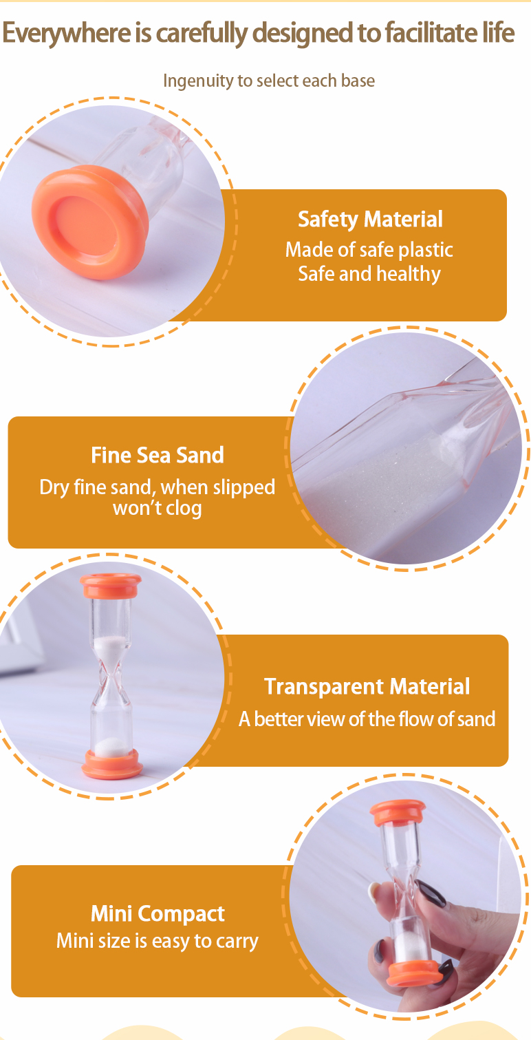 Colorful Sand Timer 30 Second 1 Minute Sand Clock Hourglass