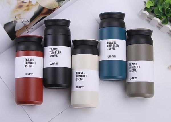 Portable Sports Outdoor Ceramic Mug Stainless Steel Thermos Cups Double-Walled