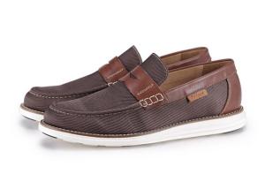 China Luxury Slip On Mens Leather Casual Shoes Comfortable EVA Lightweight sole factory