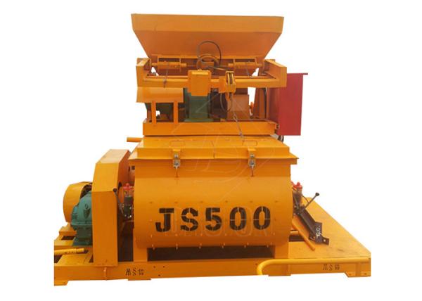 Twin Shaft Automatic Concrete Mixer Machine , 500L Stationary Dry Mortar
