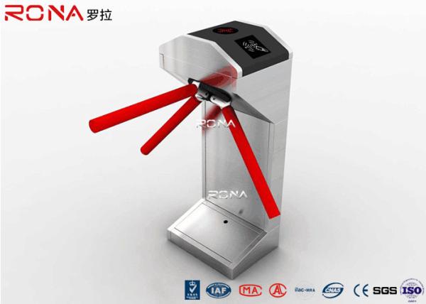 Half Height Tripod Turnstile Gate 304 Stainless Steel Both Directional RFID Card