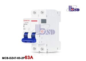 China Double Pole Mini Circuit Breaker 63 Amp 50hz Lamp Beads CCC CE Certification factory