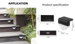 Gear shape solar garden lights LED fence light RGB colorful stair fence lamp