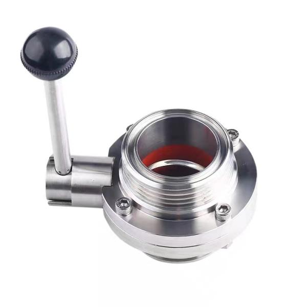 304 316 316L Weld Clamped Thread Butterfly Valve Manual DIN 3A SMS WZ Stainless