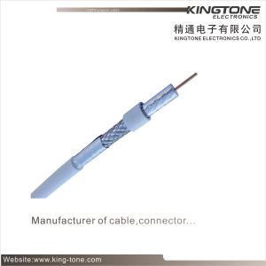 China 77% AL Braid Coaxial Cable RG6 18 AWG CCS with Jelly PE for Underground factory