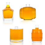 Unique Design Custom 500ml 700ml Super Flint Glass Bottle for Rum Whiskey Vodka