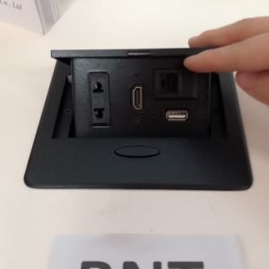 China Europe popular pop up open cover conference desktop power socket factory
