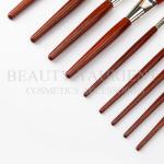 Luxury 9Pieces Private Label Makeup Brushes Red Makeup Brush Set 20.3cm