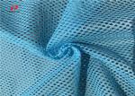 Dry Fit Blue Colour Athletic Mesh Fabric 100% Polyester 100gsm For Sports Wear