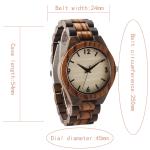Custom Logo Bamboo Wooden Watches High Durability For Lover Couple Valentine's