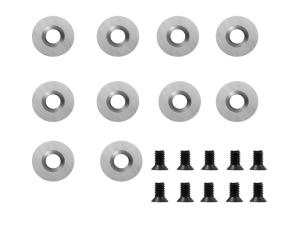 China 10PCS 12mm Round Carbide Cutter Insert With Screws For DIY Woodworking Woodturning Tool factory