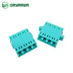 Flange LC Quad Fibre Optic Coupler One Piece Injection 4 Port