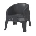 Outdoor Garden Chair Plastic Stackable Coffee Dining Arm Chair Villa Patio