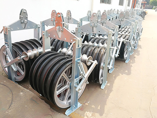 Metal Large Diameter Bundled Conductor Pulley Five Wheels String Pulley Conductor