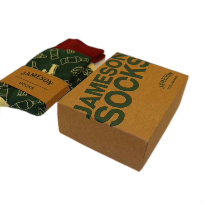 Socks Custom Retail Packaging Boxes With Silk Screen Logo Printing 14x10.5x4.5CM Size