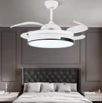 Metal LED Ceiling Light With Fan Acrylic Retractable Blades