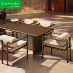 Courtyard Wooden Furniture Garden Furniture Dining Set Solid Wood Villa Teak
