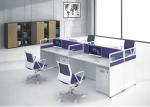 Multi Color Office Furniture Partitions , Frosted Glass And Metal Board Desk