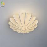 Semi Flush Mount LED Ceiling Light Glass Gold Flower Star