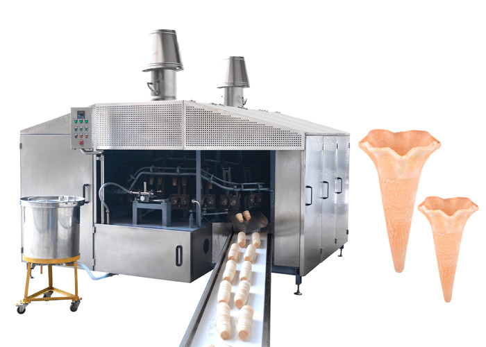 Ice Cream Cone 1.0 HP Automaton, 4-5 Gasoline Consumption, Gas System Wafer Production Line Double Door