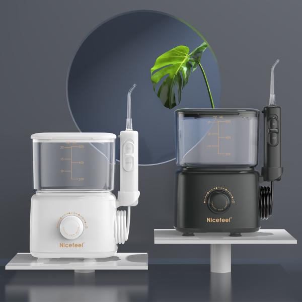 Large Water Tank Black Countertop Water Flosser Home Use Oral Irrigator