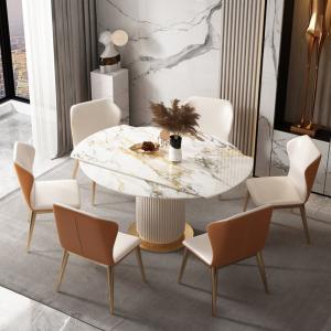 China Bedroom Rock Board Dining Table Retractable Rotation factory
