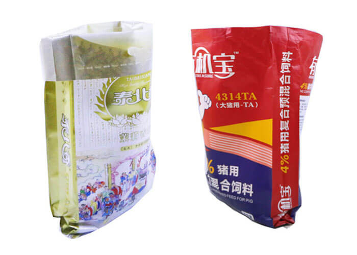 Bottom Gusset Rice Packaging Bags Anti Slip Weaving Ultrasonic Sewing
