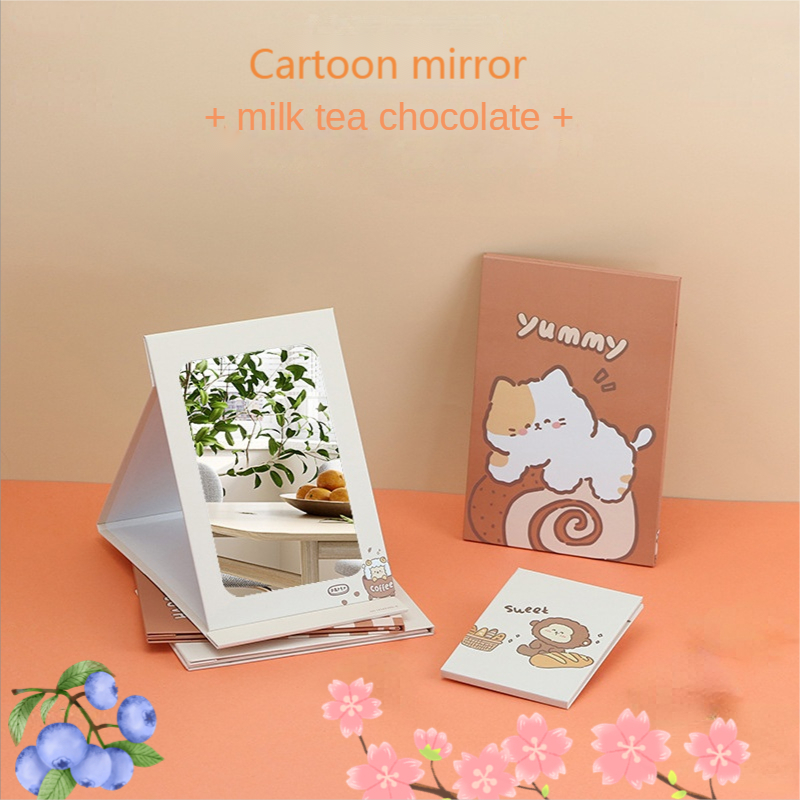 Modern Style Square Pocket Circle Compact Mini Cosmetic Mirror for Everyday Occasions