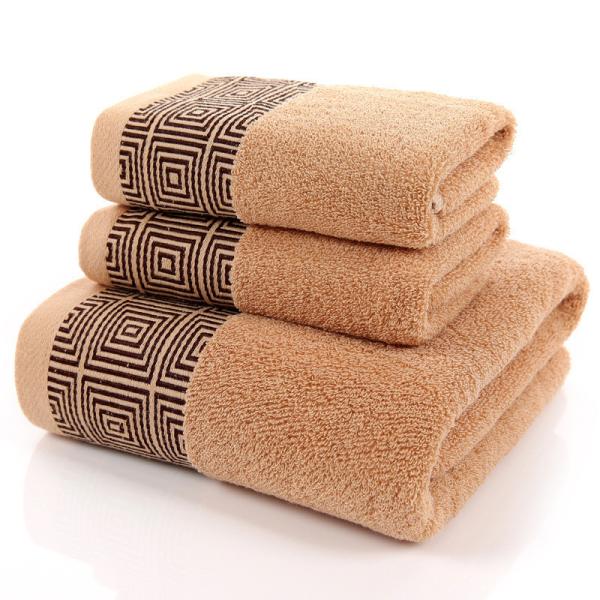 Thickened Absorbent 3pcs/1set Towels for Home Hotel Gift Sustainable 100% Cotton