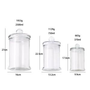 China Full Sealing Bath Salt 370ml 2500ml Empty Glass Jars factory