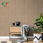 Fireproof Nontoxic Interior Timber Slat Wall , Multipurpose Wooden Acoustic