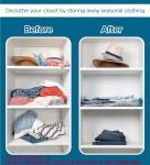 Space Saving Clothes Vac Pack Vacuum Storage Bags Variety Pack with Hand Pump