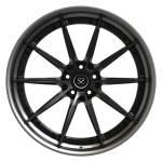 Polished 2 Piece Forged Wheels 19 Inch Staggered Grey Spokes For Volkswagen