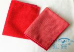 Red Microfiber Blank Kitchen Towels For Cleaning , Streak Free Microfiber Cloth