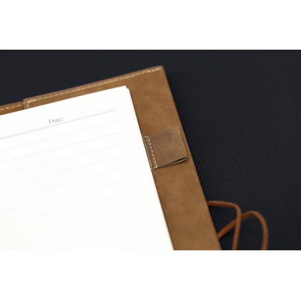 Middle size suede leather Notebook Binder Refillable 6 Round Ring Binder