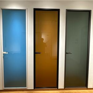 China Customizable Tempered Glass Swing Door with Color Options for Modern Design factory
