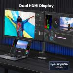 Revodok 206 Docking Station 6 in 1 USB C Dock Dual HDMI-4K@60Hz Single 8K@30Hz