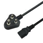 Pvc Jacketed Electrical Power Cord Laptop India Plug Black 6feet