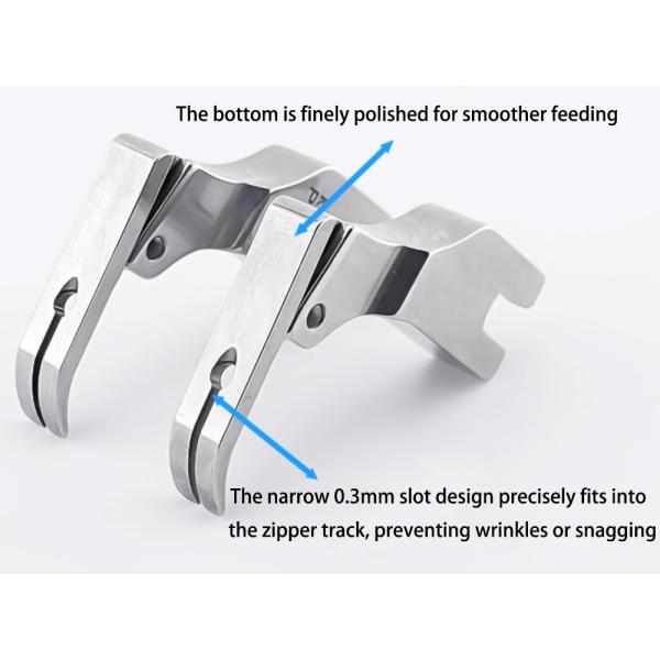 D5 Grade Steel Top Zipper Presser Foot For Computer Sewing Machines