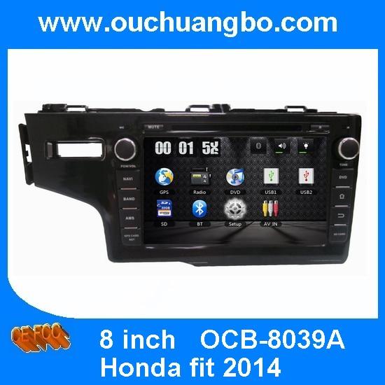 Ouchuangbo Auto DVD Stereo GPS Navigation for Honda Fit 2014 HD Video Bluetooth