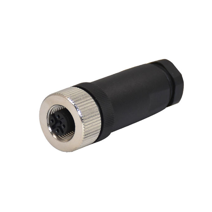 350V M12 Waterproof Connector Fast Locking Field Ethernet Assembly 4 Pin Sensor Connector